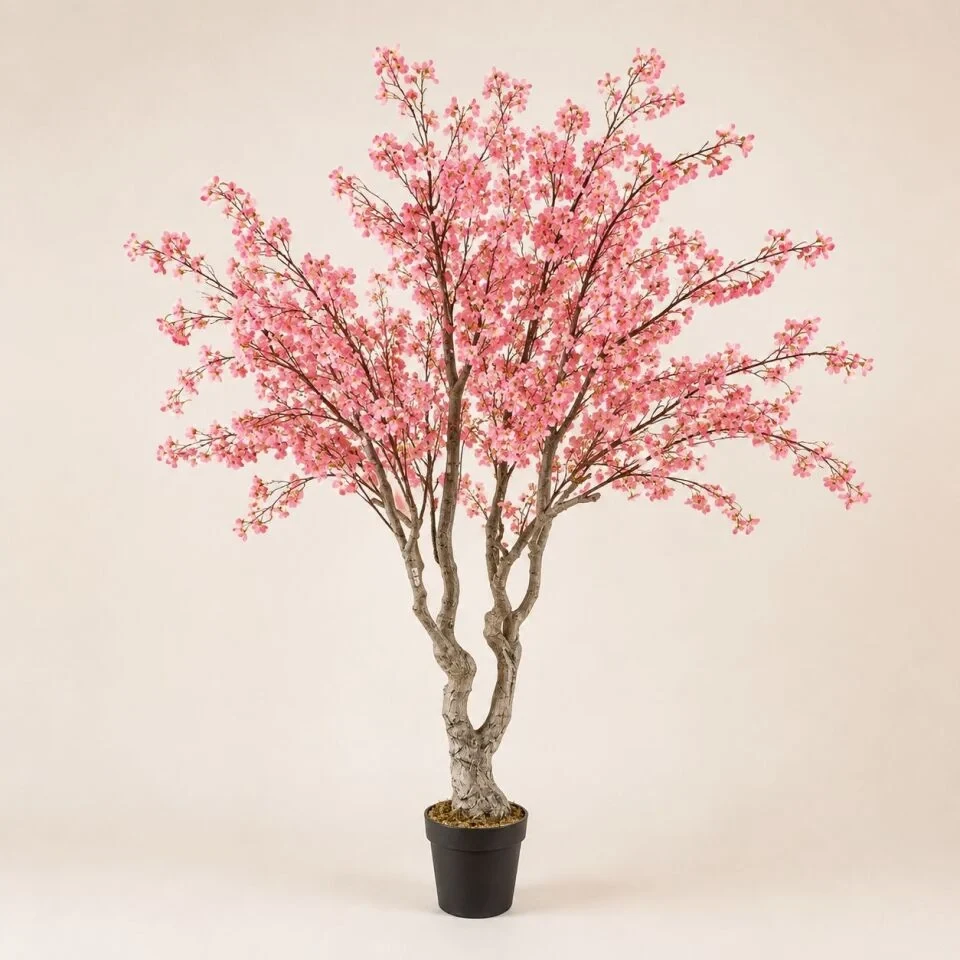 Yapay Sakura Ağacı – Pembe Kiraz Çiçekli Dekoratif Ağaç