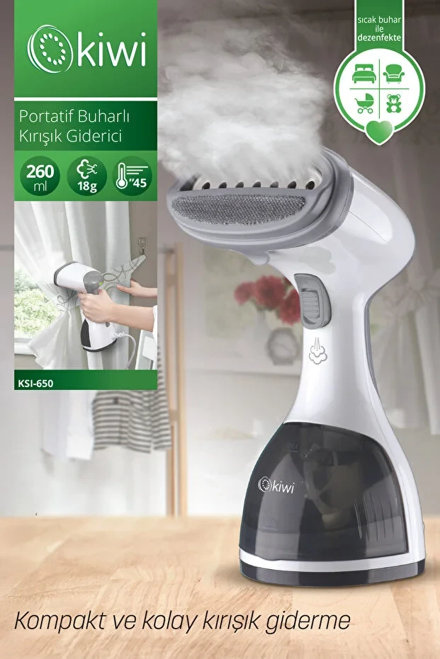 Kiwi Ksı 650 1200w Portatif Buharlı Kırışık Giderici Dikey Ütü
